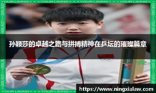 孙颖莎的卓越之路与拼搏精神在乒坛的璀璨篇章